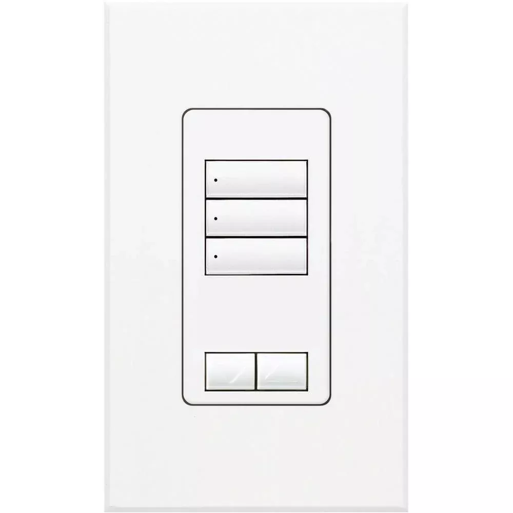 Lutron GRAFIK 3-Button Keypad, White (QSWS2-3BRLI-WH)
