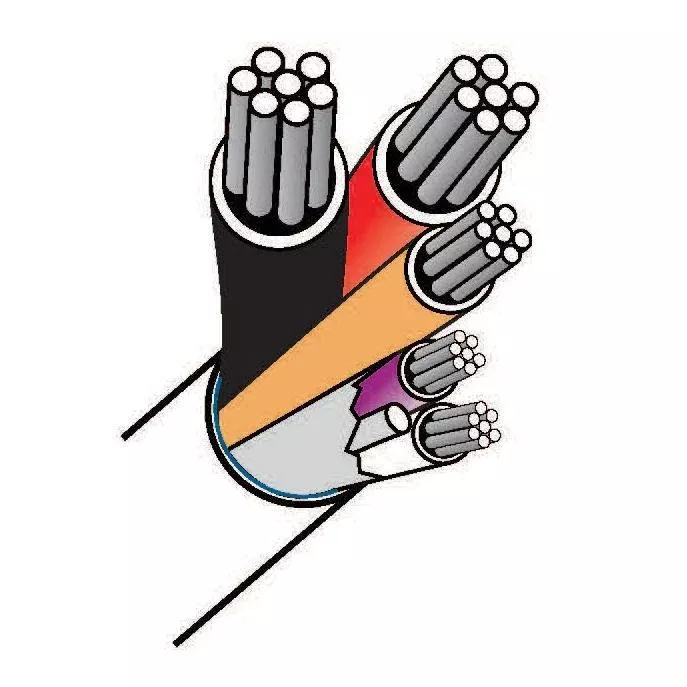Lutron GRAFIK 6-Conductor Control Cable, Plenum Rated (GRX-PCBL-46L-500)