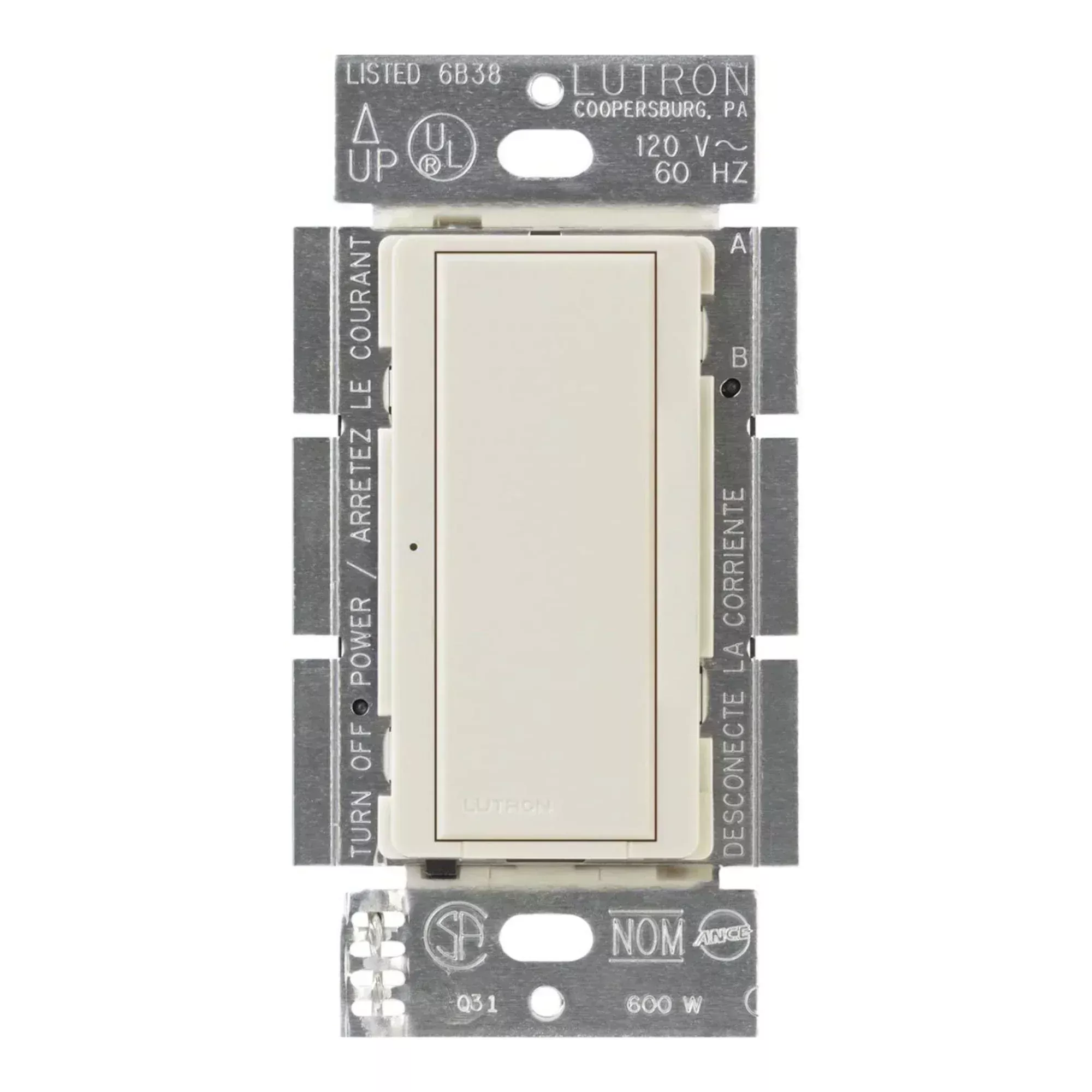 Lutron MA-S8AM-LA Maestro Accessory Switch, 8A, Multi-Location, Light Almond