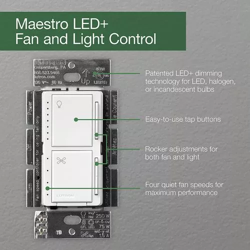 Lutron Maestro LED+ Dimmer Switch 1.5 A, Hot (MACL-LFQ-HT)