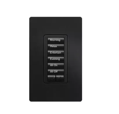 Lutron SeeTouch 6-Button Keypad 100 W, Midnight (RRD-HN6BRL-MN)