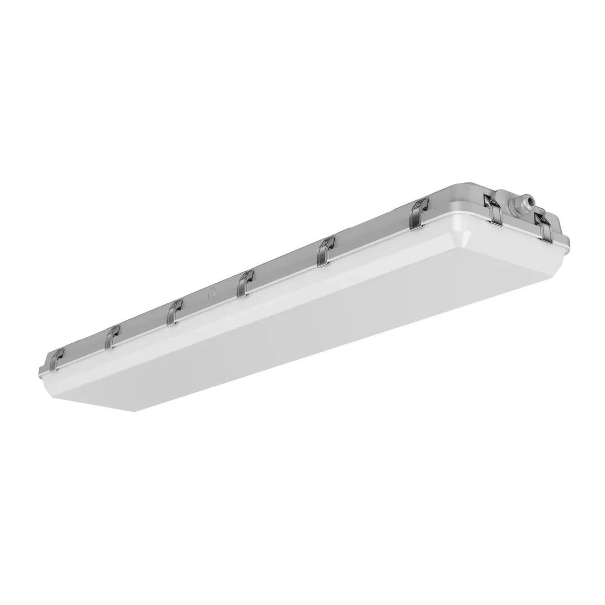 Maxlite 113343 LED Wide Body Vapor Tight 4 Foot 120-277V Wattage/CCT Selectable 60W/80W/100W 3500K/4000K/5000K Gray With Battery Backup (LSVW-4U060WCSEM)