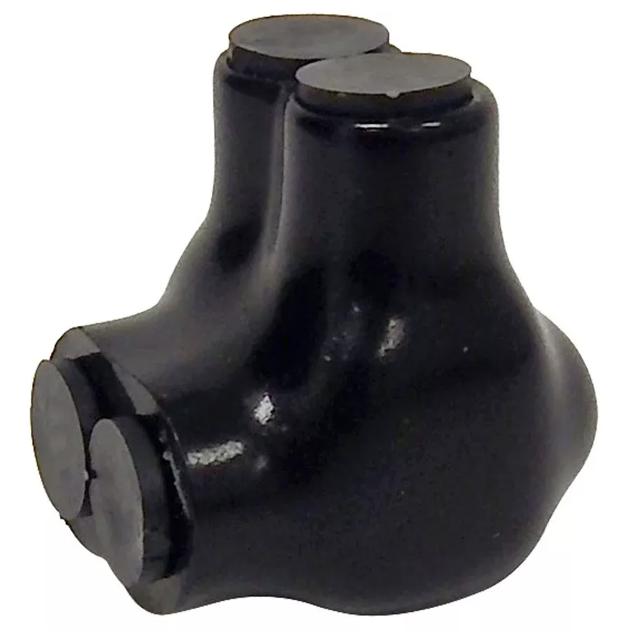 Morris 97106 Black Insulated 2-Conductor Connector, Single Side Entry, 2/0 AWG