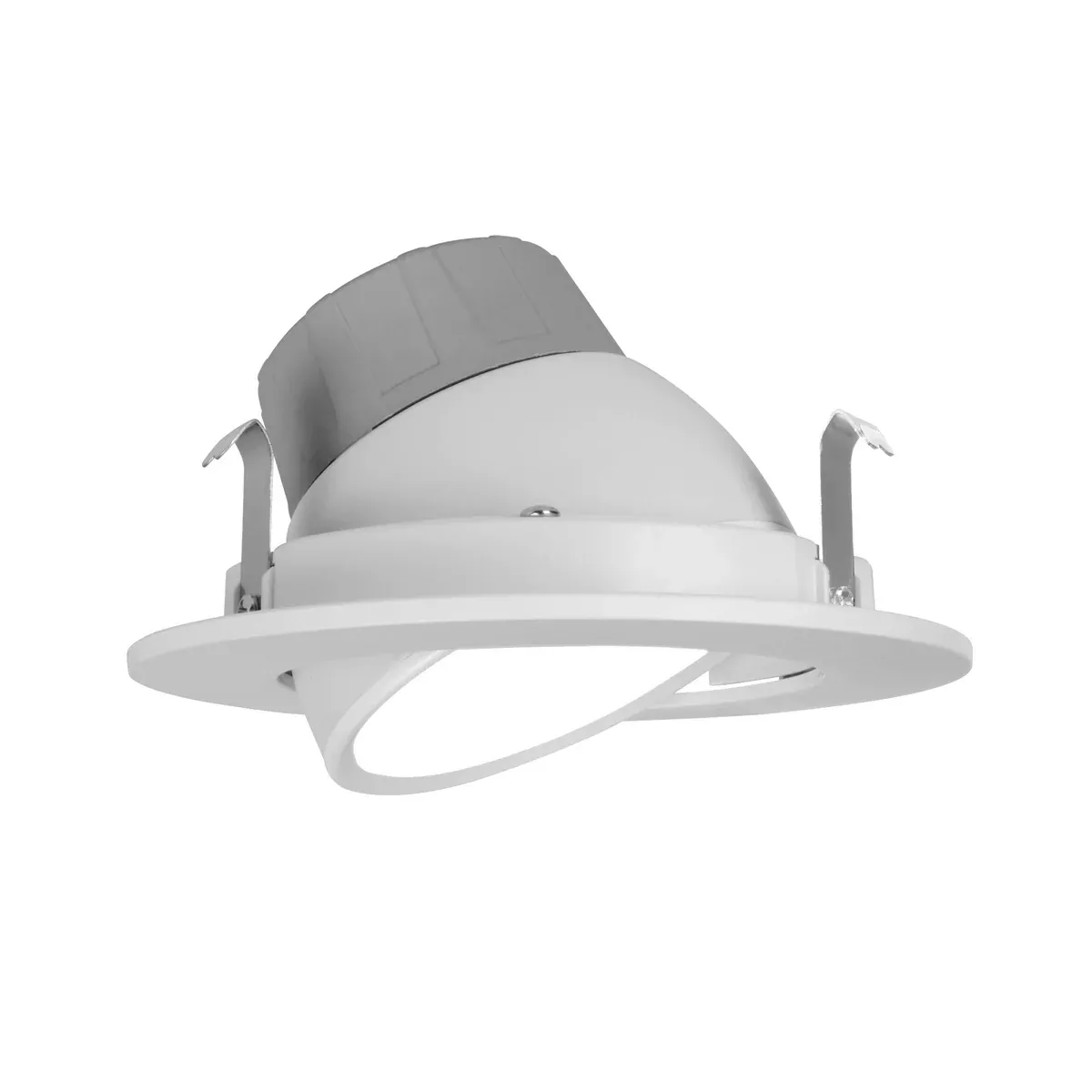 NICOR 6 Inch Recessed LED Gimbal Downlight CCT Selectable 2700K/3000K/3500K/4000K/5000K 120V 90 CRI Dimmable White (DCG63120SWH)