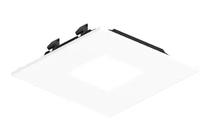 Nora Lighting NAPF-3SPHMPW 3" Apollo Square Flanged Pinhole Trim, Matte Powder White Finish