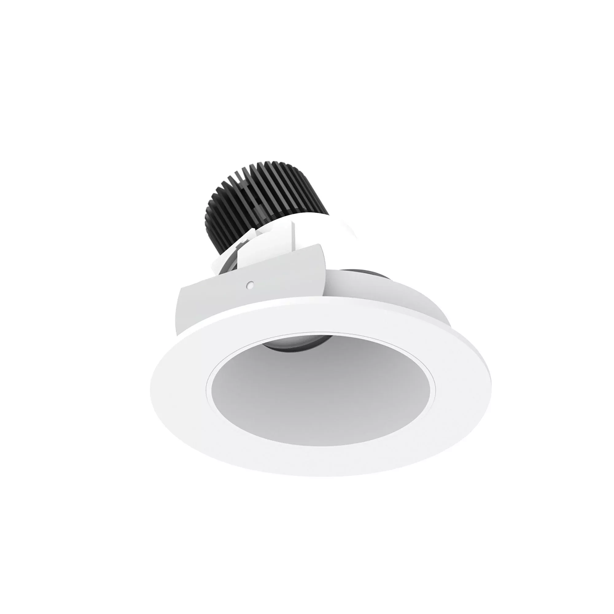 Nora Lighting NIO-4RSLA40XMPW/10 4" Iolite LED Round Adjustable Slot, 1000lm / 14W, 3000K, Matte Powder White Reflector / Matte Powder White Flange