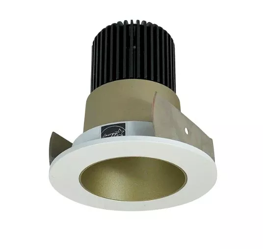 Nora Lighting NIOB-2RNDC35XCMPW/10 2" Iolite LED Round Reflector, 1000lm / 14W, 3500K, Specular Clear Reflector / Matte Powder White Flange