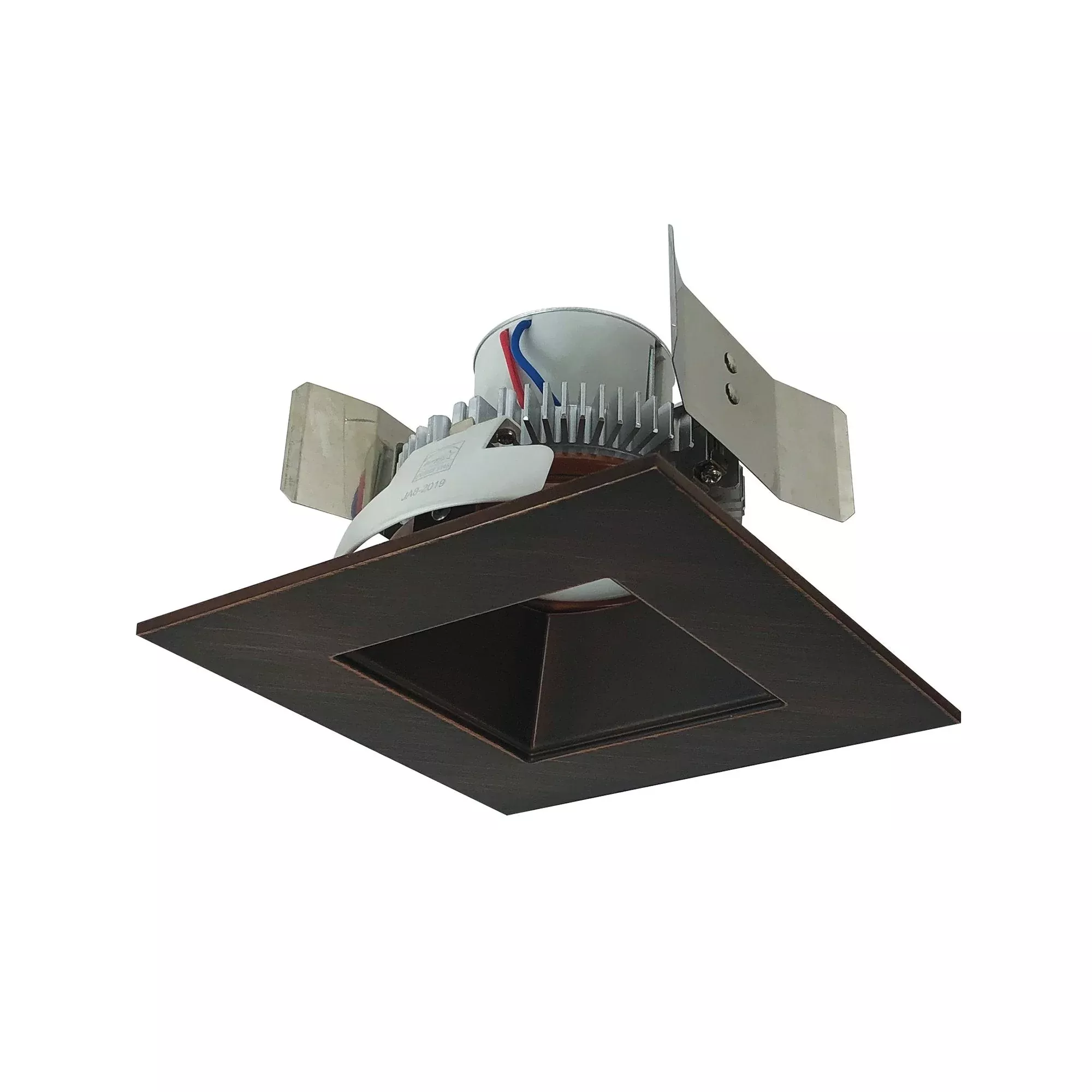 Nora Lighting NLCBC2-55635BZBZ/A 5" Cobalt Click Square Retrofit Reflector with Square Aperture, 750lm / 10W, 3500K, Bronze Reflector / Bronze Flange, 120-277V input; Phase or 0-10V dimming