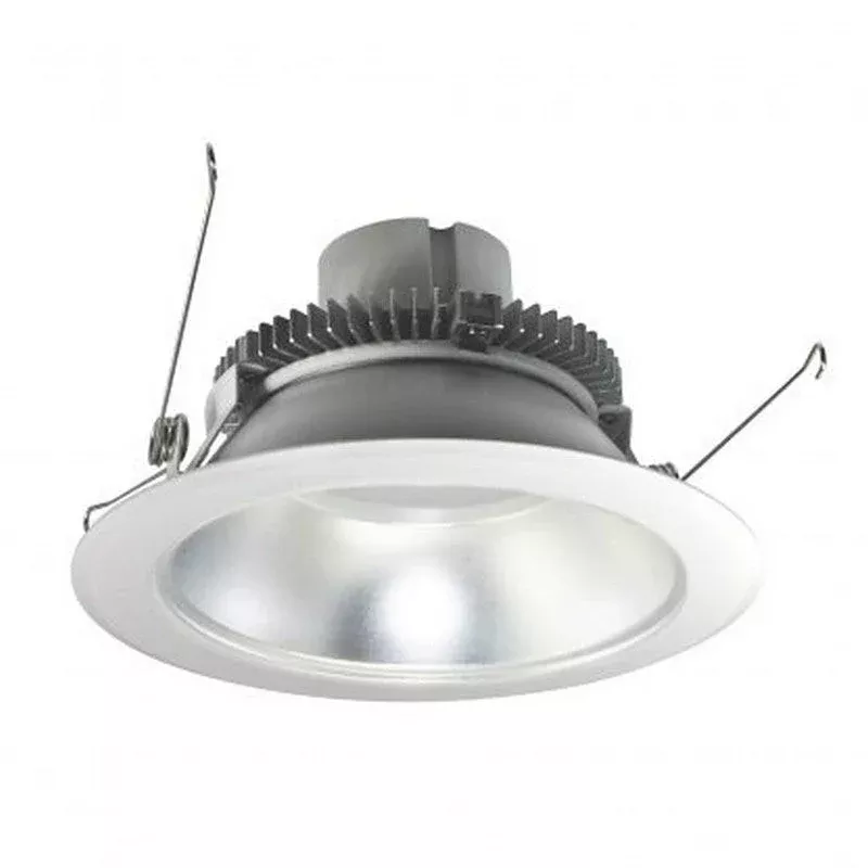 Nora Lighting NLCBC2-65127DW/10 6" Cobalt Click Round Retrofit Reflector, 1000lm / 12W, 2700K, Diffused Clear Reflector / White Flange