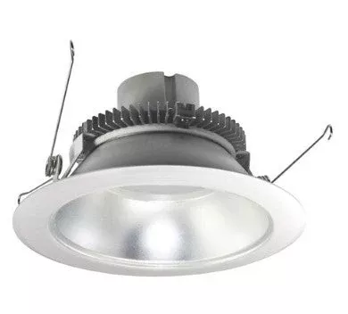 Nora Lighting NLCBC2-65135DW/A 6" Cobalt Click Round Retrofit Reflector, 750lm / 10W, 3500K, Diffused Clear Reflector / White Flange