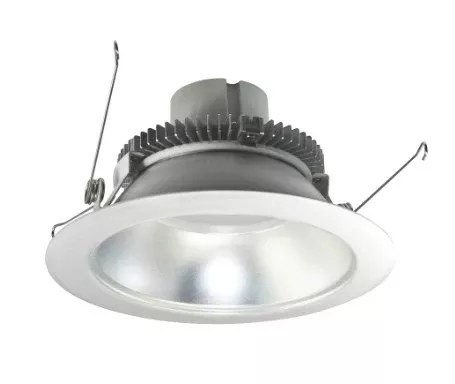 Nora Lighting NLCBC2-65140DW/ALE4 6" Cobalt Click Round Retrofit Reflector, 750lm / 10W, 4000K, Diffused Clear Reflector / White Flange, 120-277V input; Phase or 0-10V dimming