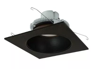 Nora Lighting NLCBC2-65340BZBZ/10LE4 6" Cobalt Click Square Retrofit Reflector with Round Aperture, 1000lm / 12W, 4000K, Reflector / Flange, 120-277V input; Phase or 0-10V dimming