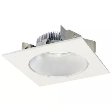 Nora Lighting NLCBS-4531227HZW 4" Cobalt Shallow High Lumen LED Trim, Square/Round Reflector, 1250lm, 2700K, Haze/White