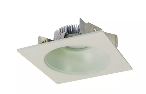 Nora Lighting NLCBS-4531240DW 4" Cobalt Shallow High Lumen LED Trim, Square/Round Reflector, 1250lm, 4000K, Diffused/White