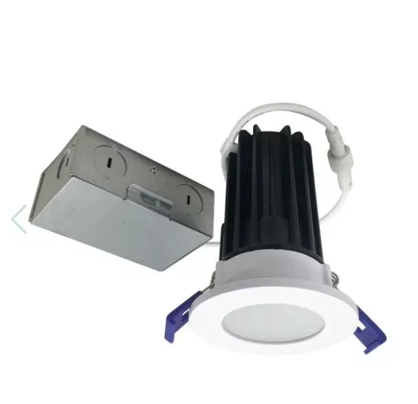 Nora Lighting NM2-2RDCS8530MPW 2" M2 Round LED Lensed Downlight, 850lm / 10W, 3000K, 120V, Matte Powder White
