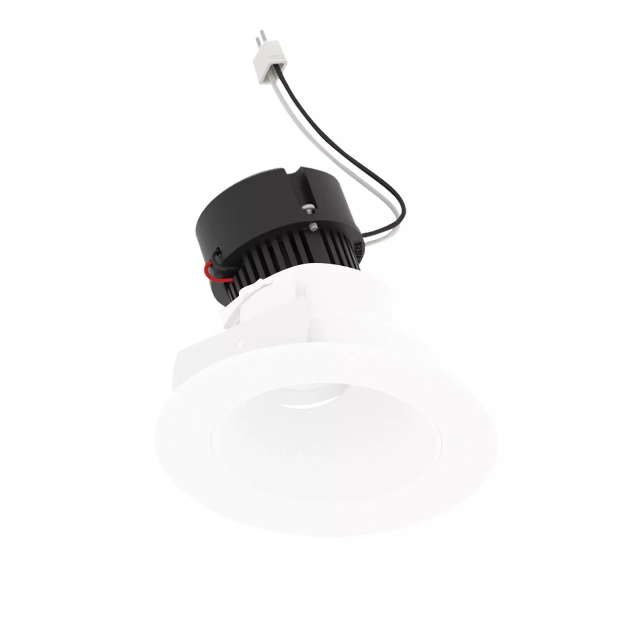 Nora Lighting NPRLV-4RSLA40XMPW 4" Pearl Low Voltage LED Round Adjustable Slot Retrofit, 1050lm / 11W, 3000K, Matte Powder White Reflector / Matte Powder White Flange