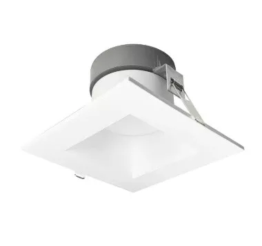 Nora Lighting NQZ2-66TWTW-MPW 6" Quartz Square Can-less LED Downlight with Selectable Lumens & CCT, 120-277V input, Up to 2200lm, Matte Powder White Finish