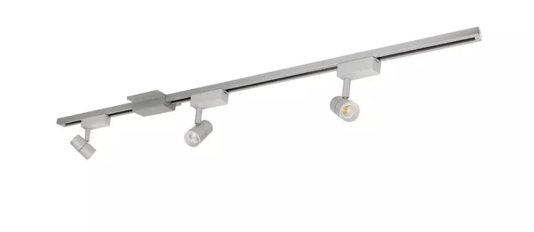 Nora Lighting NTLE-85027S 4-ft Track Pack with (3) Aiden 800lm LED 80+ CRI 2700K Track Heads, Silver