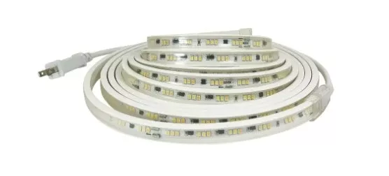 Nora Lighting NUTP13-W1-8-12-930/CP Custom Cut 1-ft, 8-in 120V Continuous LED Tape Light, 330lm / 3.6W per foot, 3000K, w/ Mounting Clips and 8' Cord & Plug