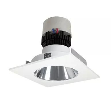 NPR-4SNDCCDXCMPW 4" Pearl LED Square Retrofit Reflector With Round Aperture 800LM
