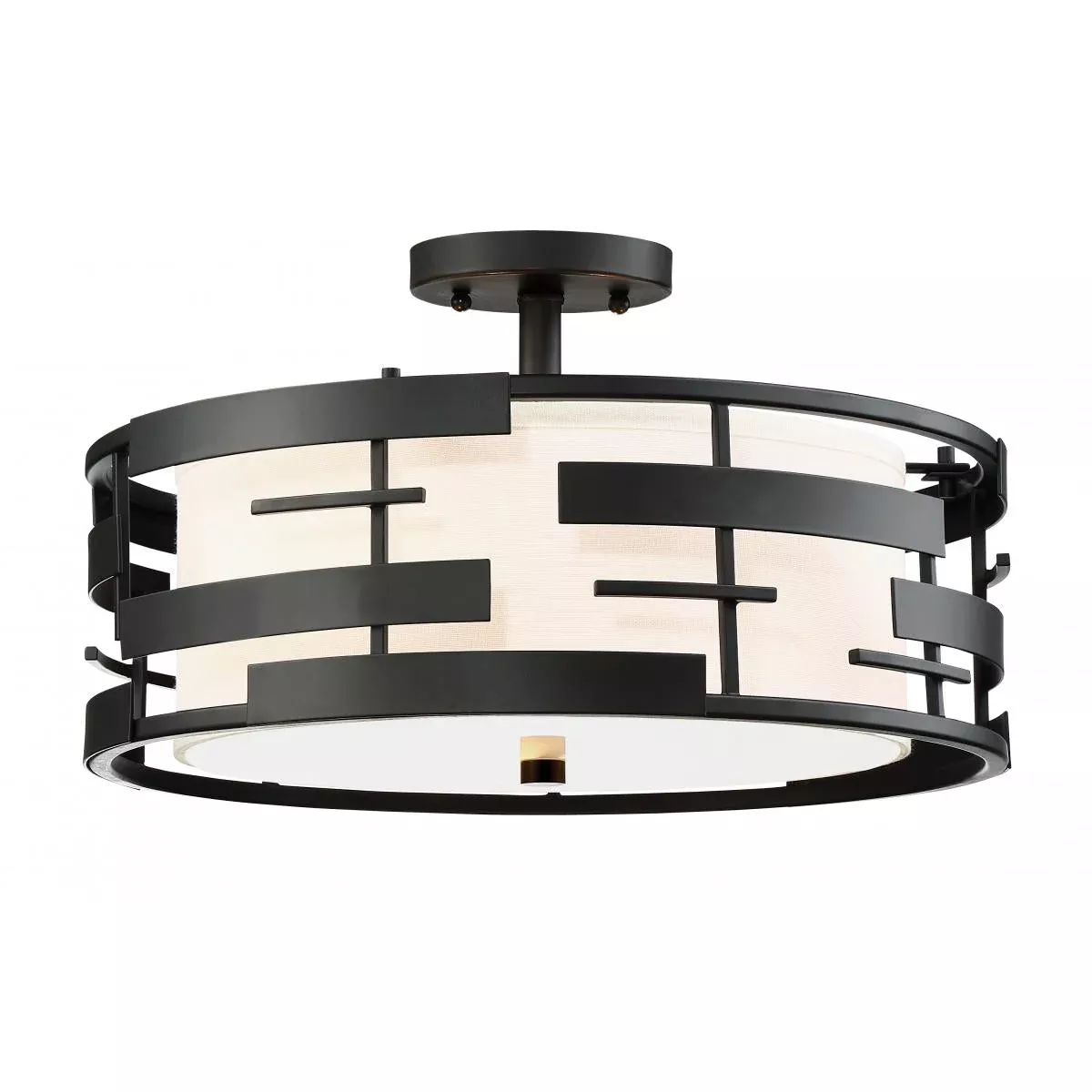 Nuvo 60-6436 Lansing 3-Light Flush Mount White