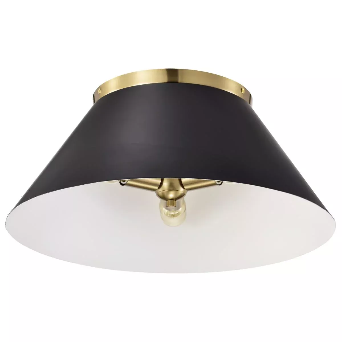 Nuvo 60-7420 Dover 3-Light Flush Mount Black