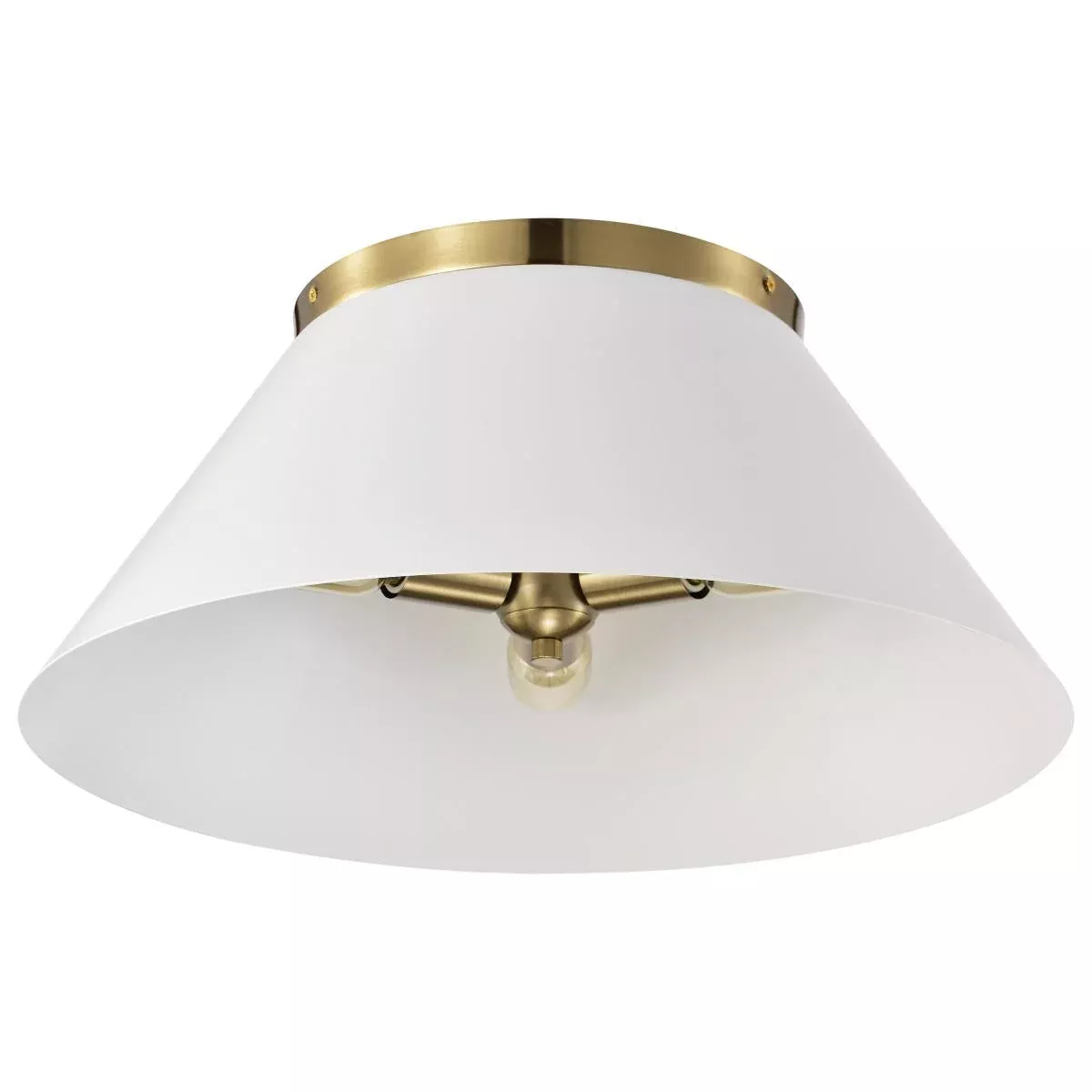 Nuvo 60-7421 Dover 3-Light Flush Mount White