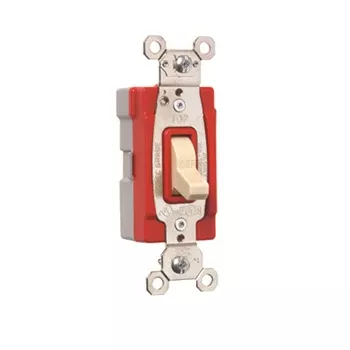 Pass And Seymour PlugTail 20A 120/277V Single-Pole Switch Ivory (PT20AC1I)