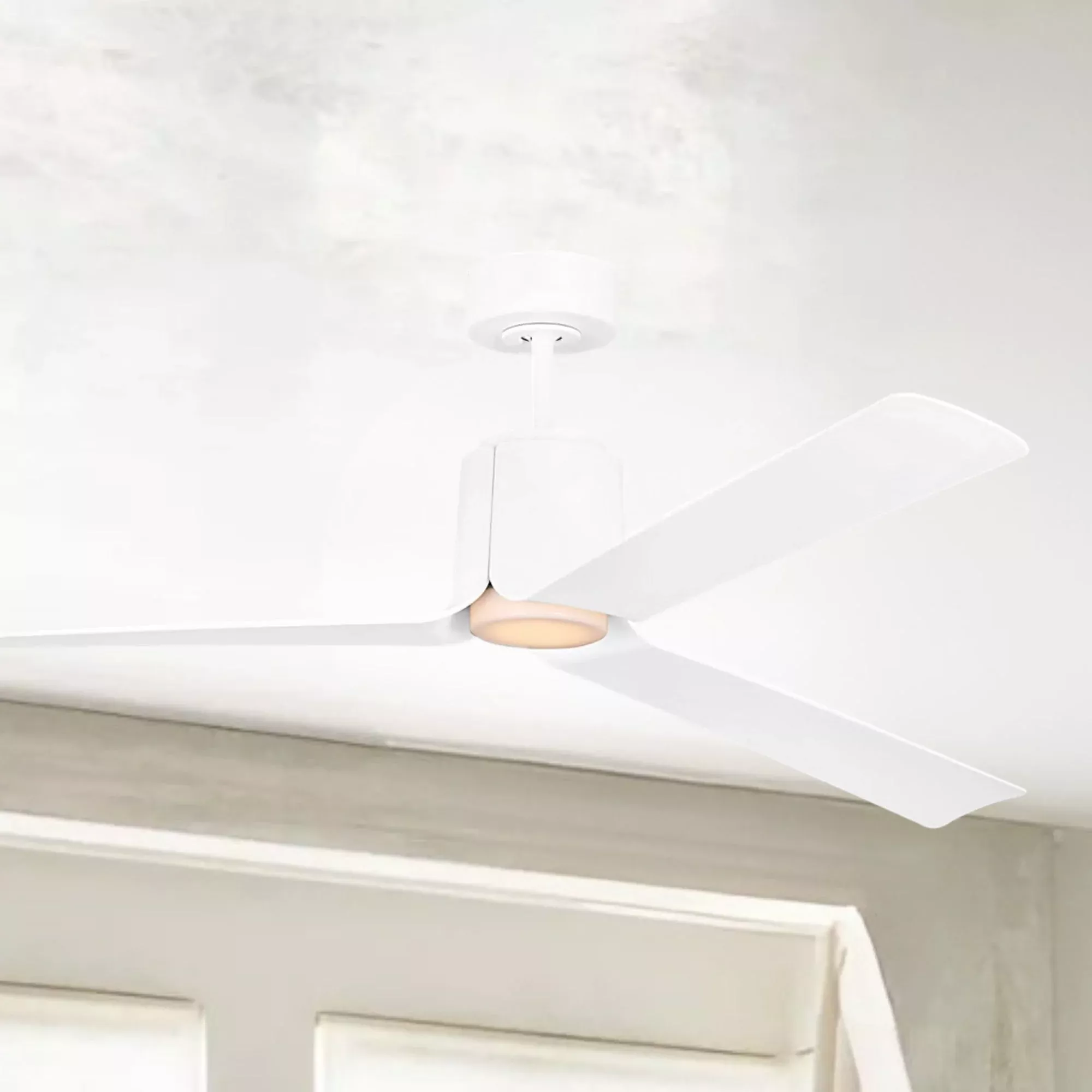 Peel Smart 66" Matte White LED Ceiling Fan with Remote