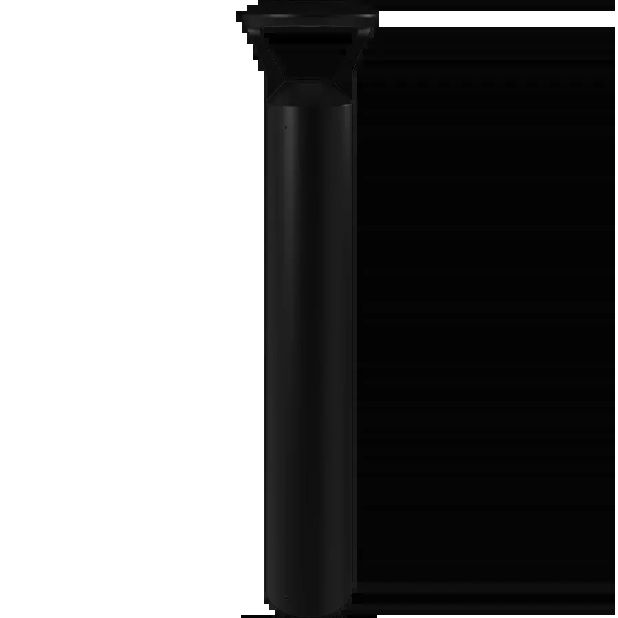 RAB Bollard B17 Wattage/CCT Selectable 24W/19W/14W 5000K/4000K/3000K Round Y-Hat Top Battery Backup Black (B17HB/E)