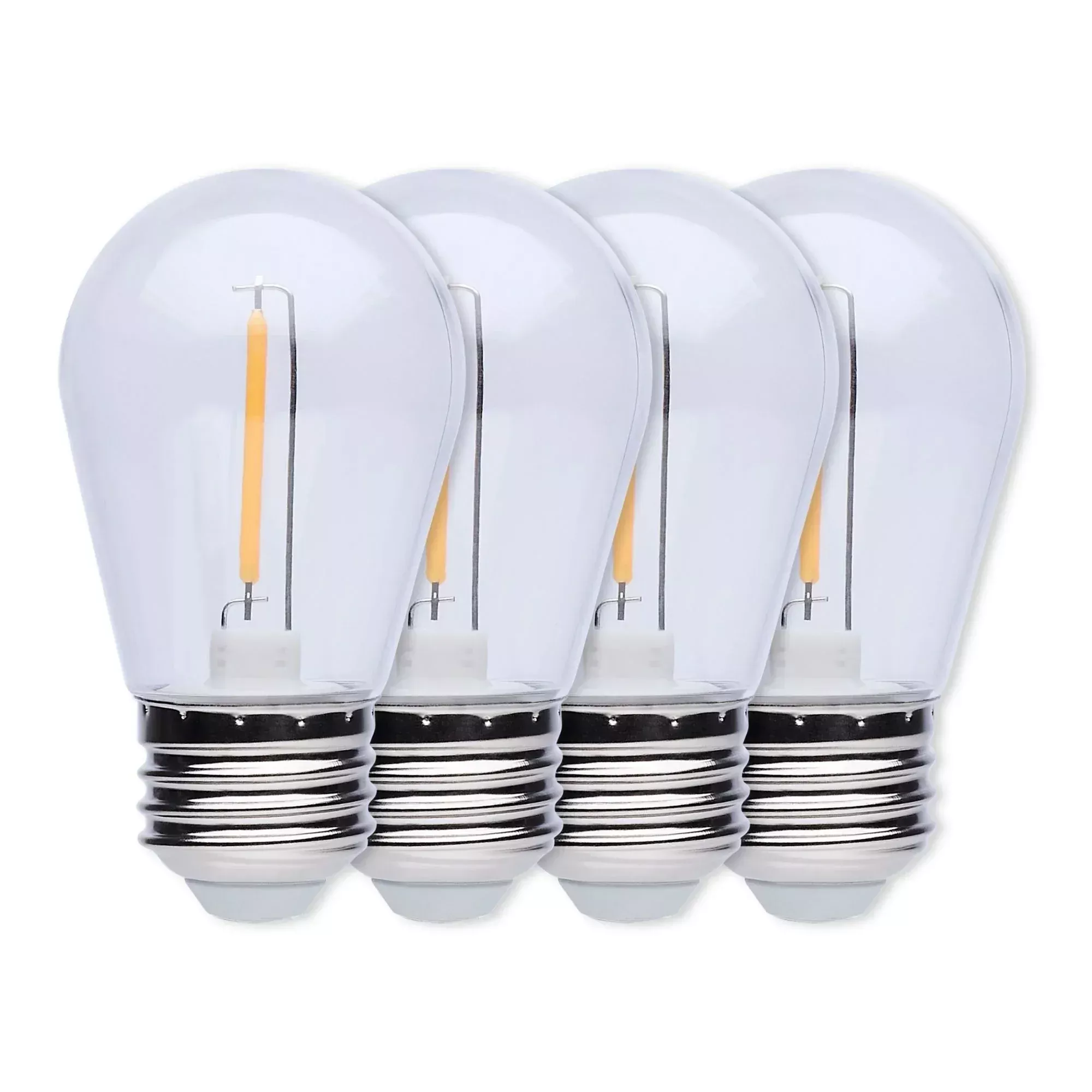 S14 LED String Light Replacement Lamp, E26 Medium Base, 2200K, Pack of 4