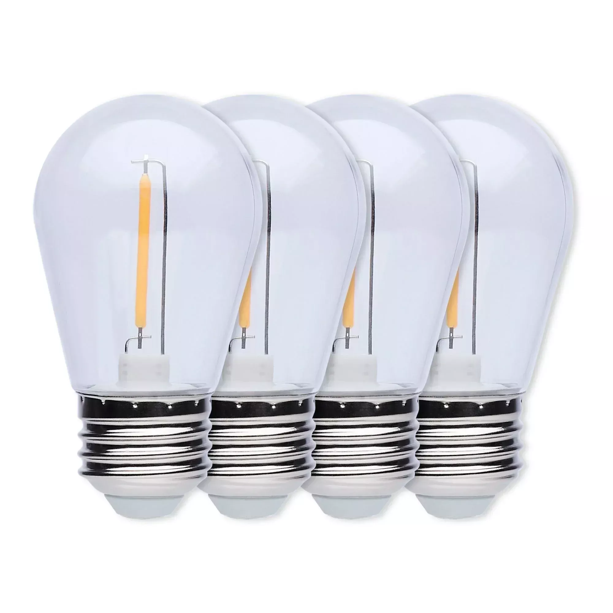 S14 LED String Light Replacement Lamp, E26 Medium Base, 2700K, Pack of 4