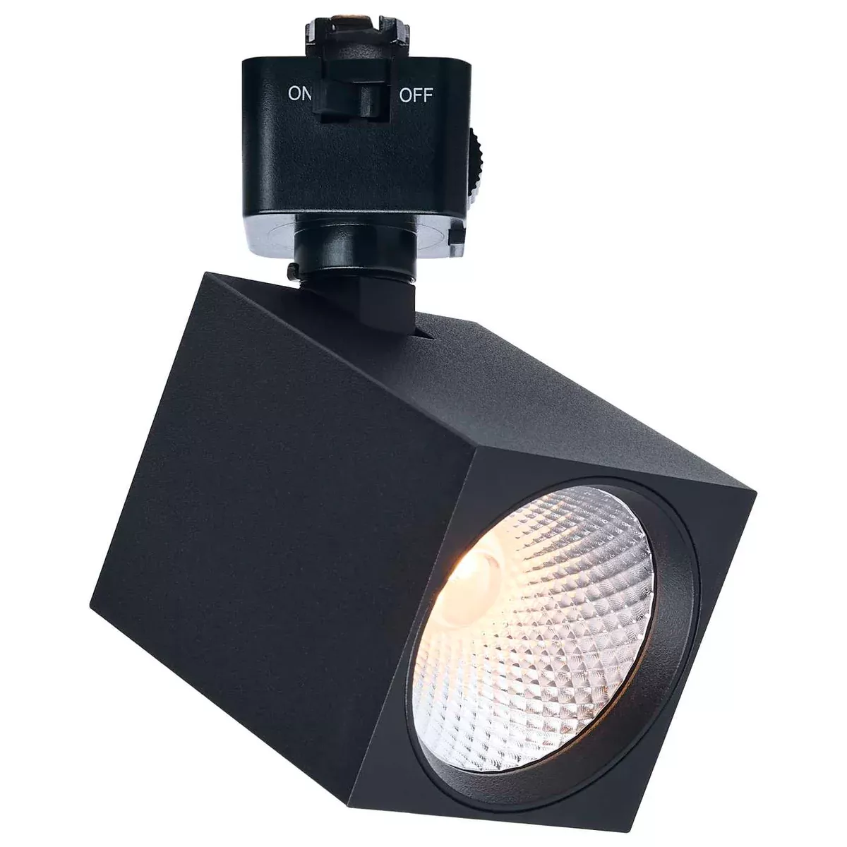 SATCO/NUVO 8W Square LED Track Head CCT Selectable 2700K/3000K/3500K/4000K/5000K Dim To Warm H Style 48 Degree Beam Angle 120V Black (TH755)