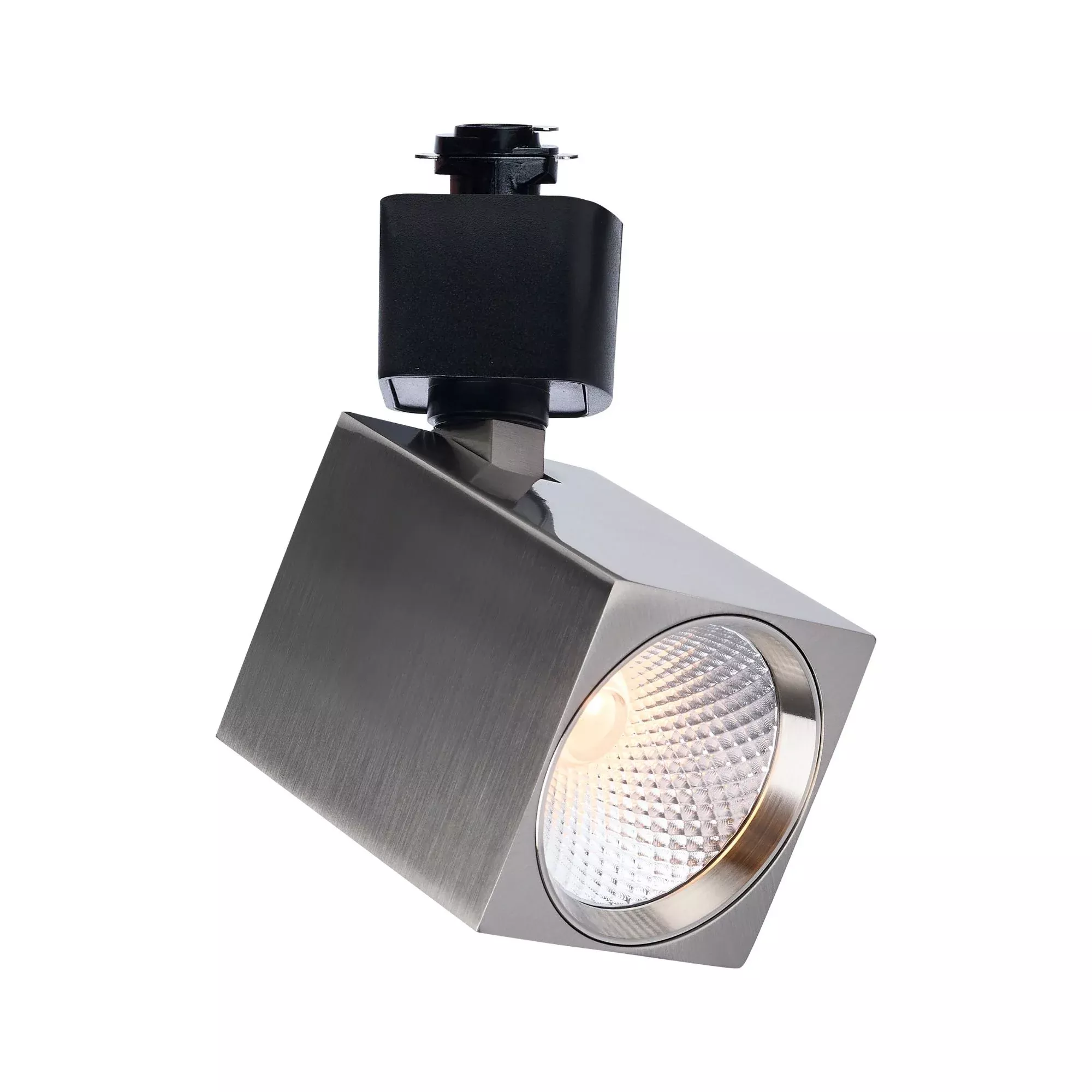 Satco Square Track Head, H-Type, Brushed Nickel, Selectable CCT, 500 Lumens, 36° Beam Angle