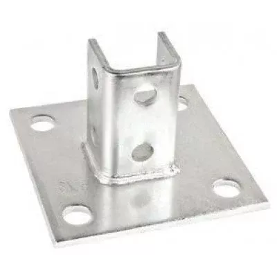 Southwire Garvin Four-Hole Single Channel Post Base For 1-5/8 Inch Strut (SFP14)