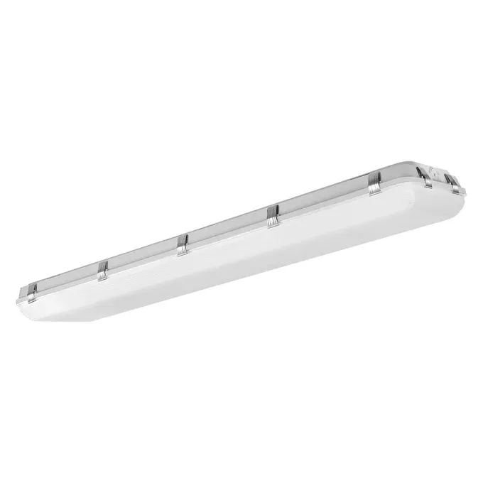 Sylvania WVAP/PS160DHVD8SC7/48GRD 4 Foot Wide Vaportight Selectable 120W/140W/160W 3500K/4000K/5000K 347V Or 480V 0-10V Dimming 80 CRI Gray Microwave/Daylight Sensor (66469)