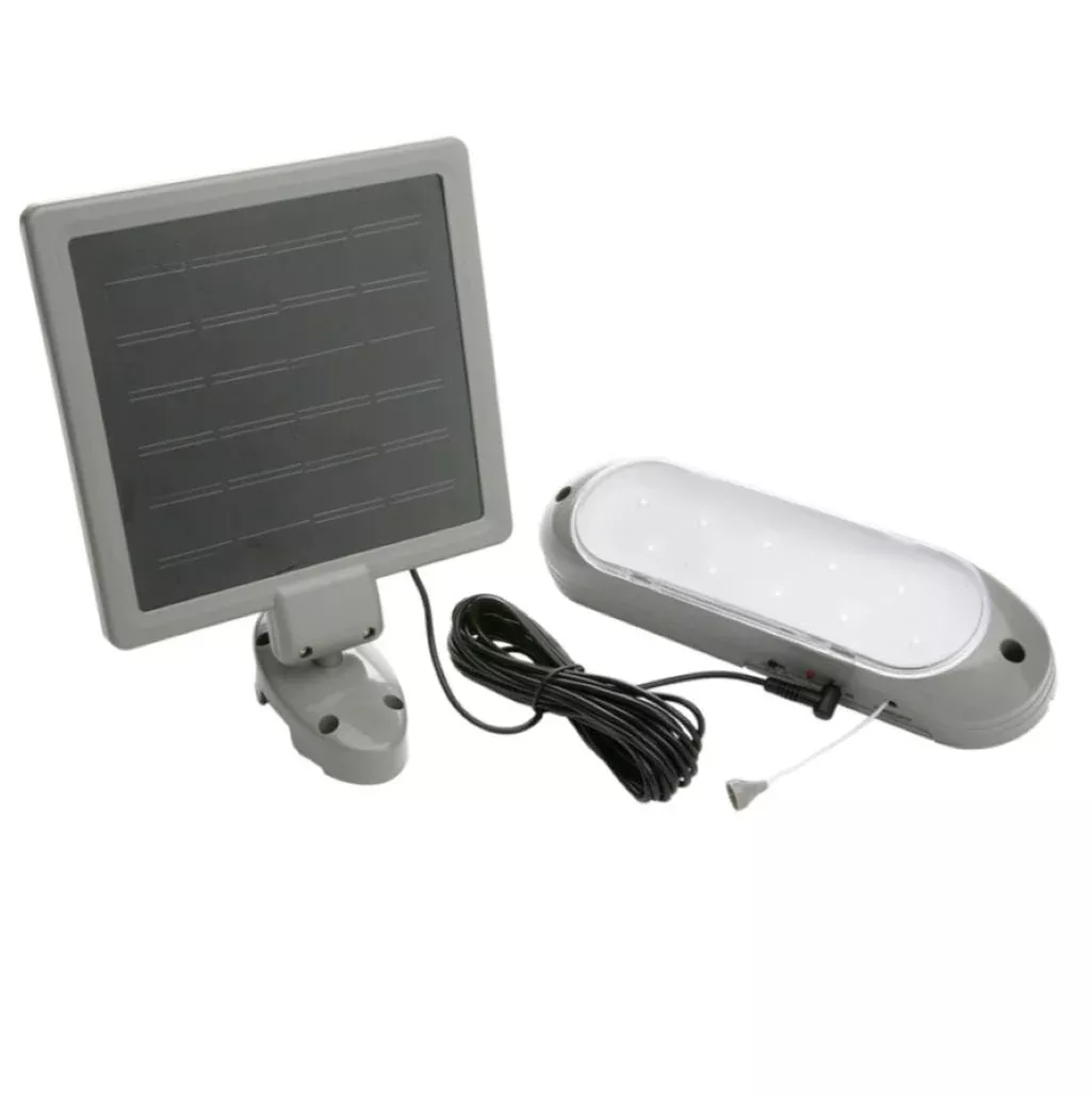 Topaz L949 Solar Panel And Shed Light 2-4 Hour Runtime High-Low With [3] AA Recharge Batteries (TX4136)