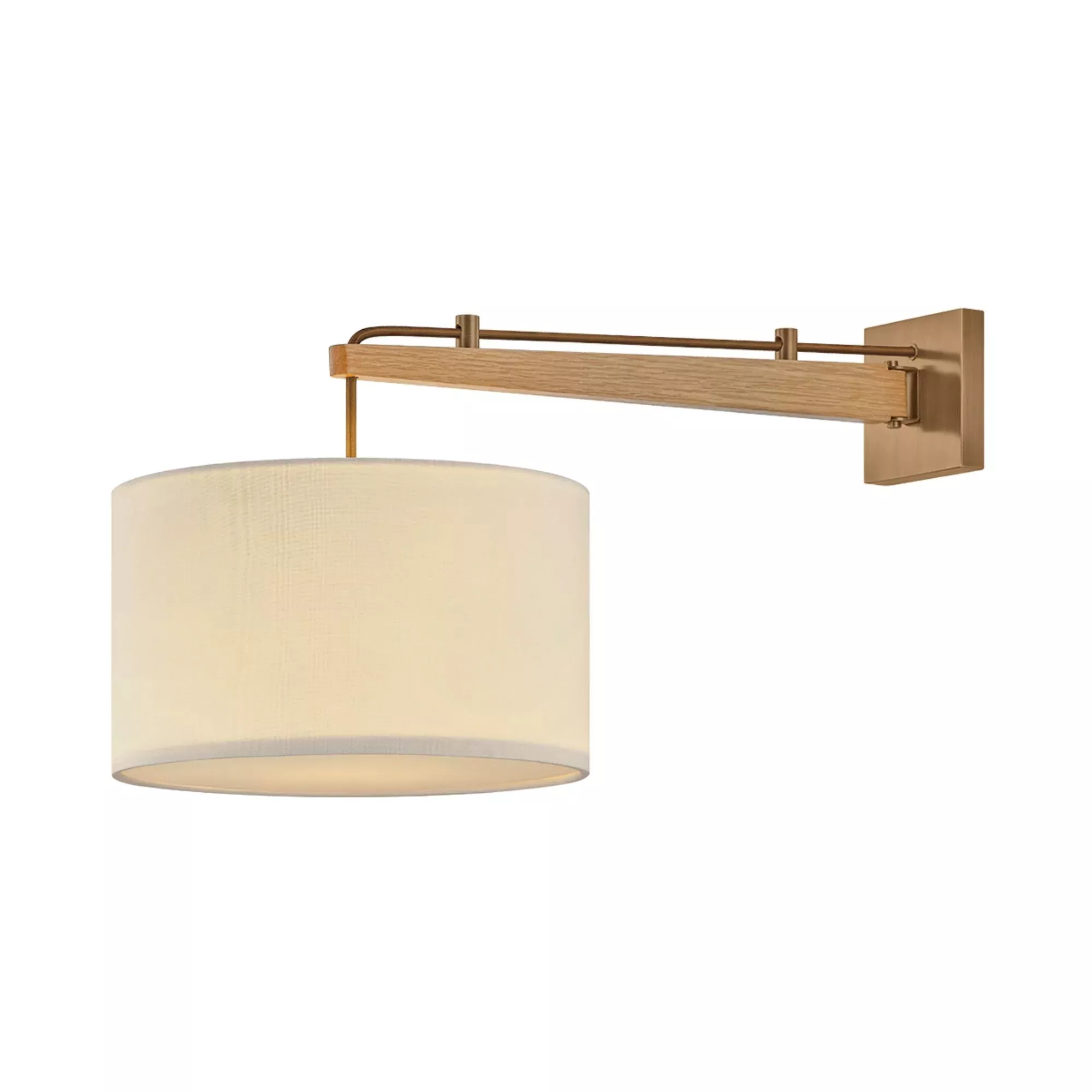 Troy Lighting Mailo 24 in. Swing Arm Lamp, Patina Brass