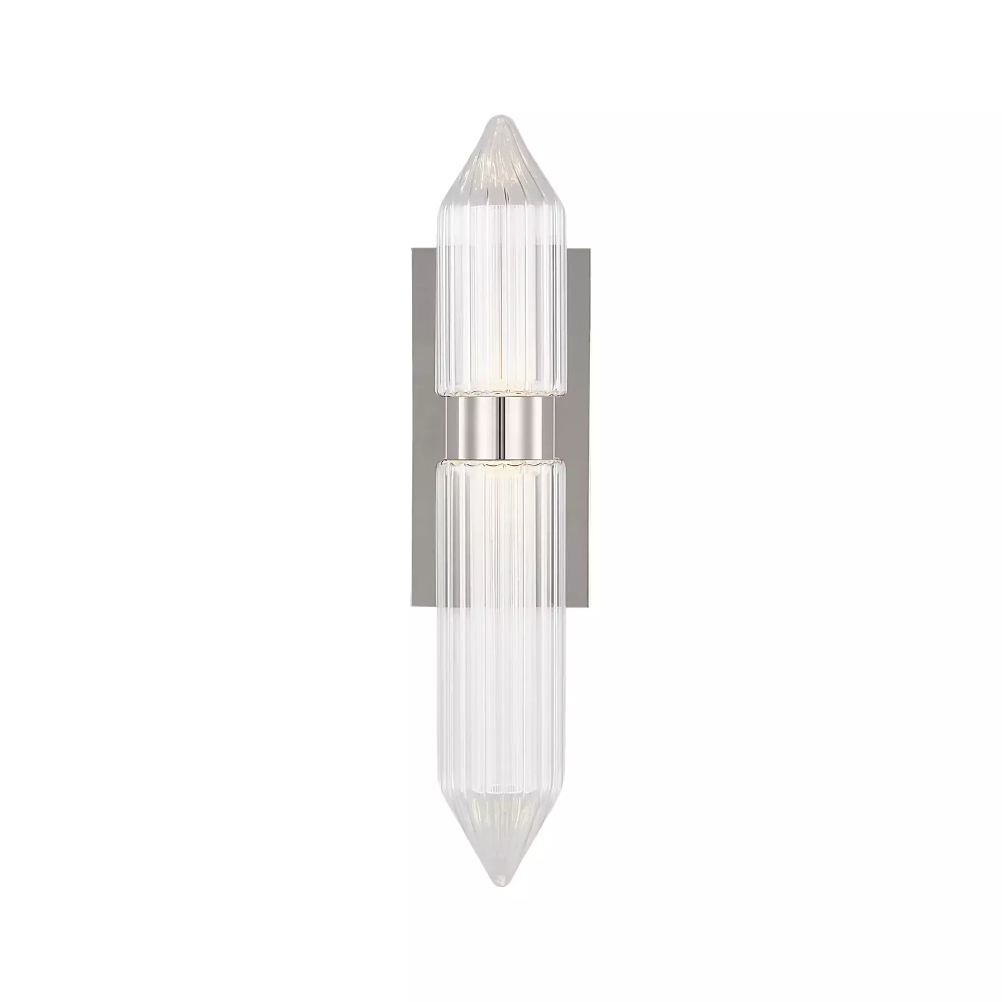 Visual Comfort Modern Langston 18" LED Bath Sconce, 120V, Polished Nickel Finish