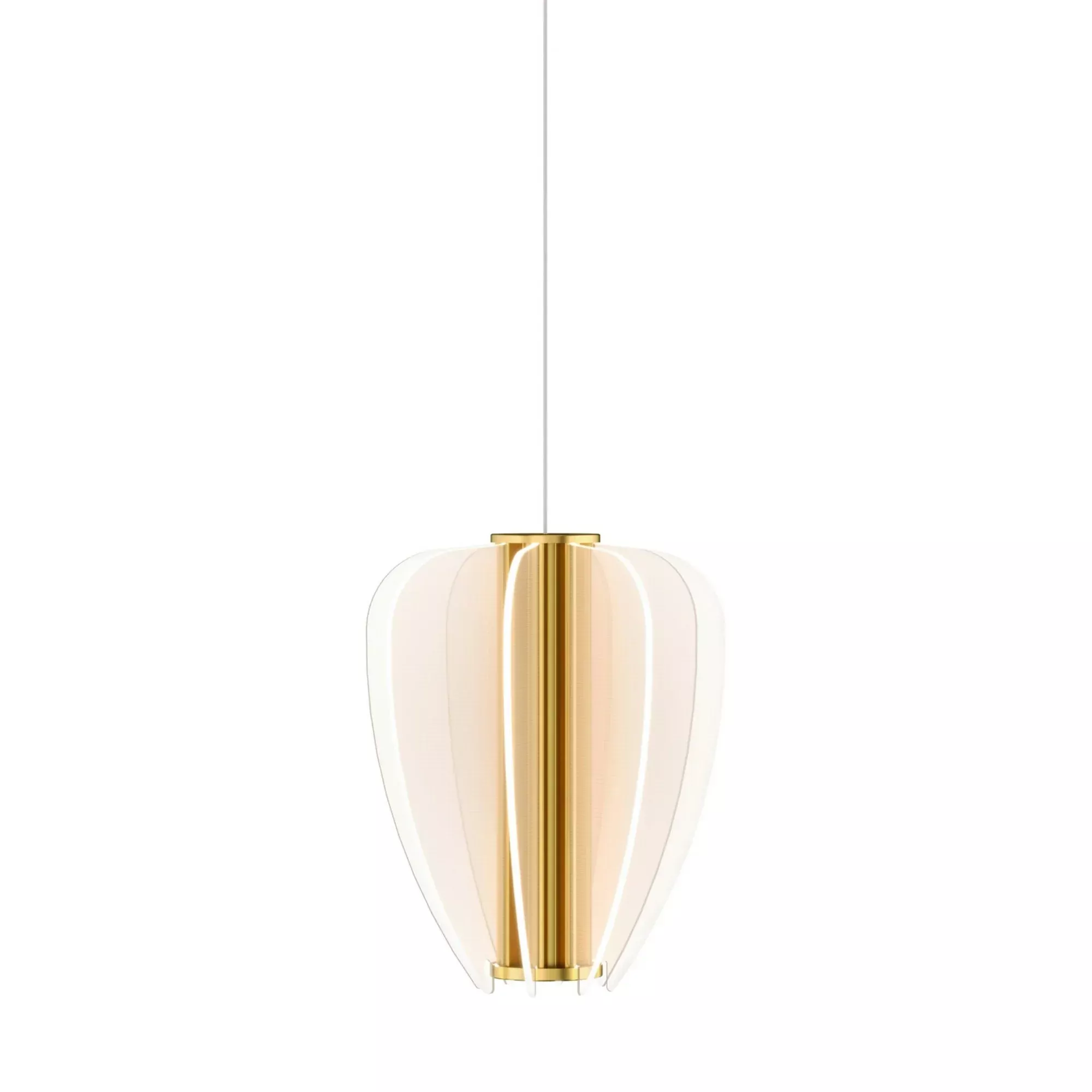 Visual Comfort Modern Nyra 10.6 in. Monorail Pendant, Plated Brass, Integrated LED