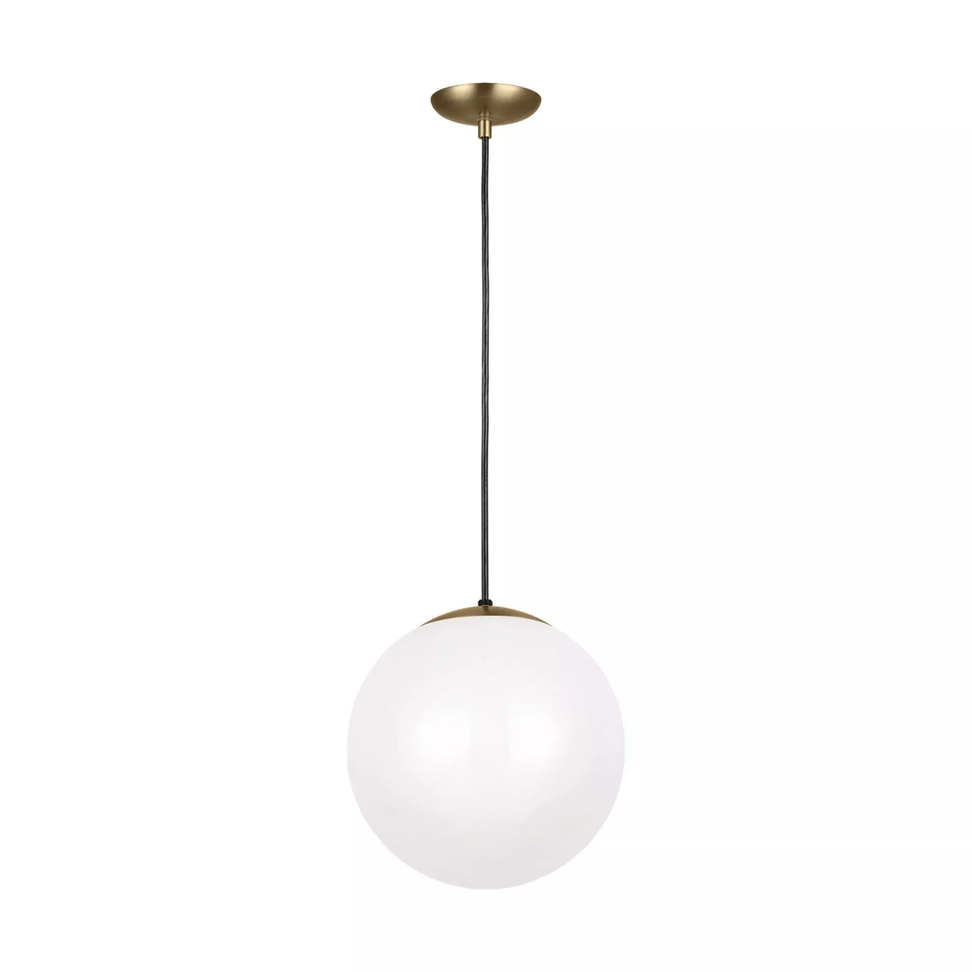 Visual Comfort Studio Leo Hanging Globe 14" X-Large Pendant, Satin Brass Finish