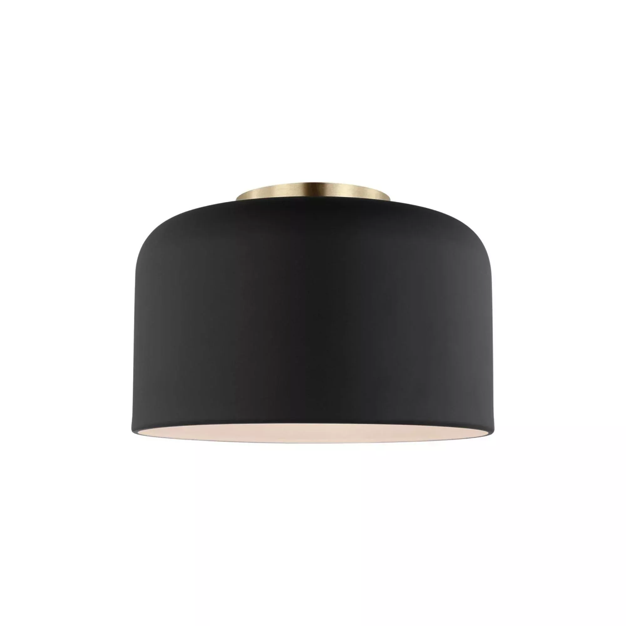 Visual Comfort Studio Malone 11" Small Flush Mount, Midnight Black Finish