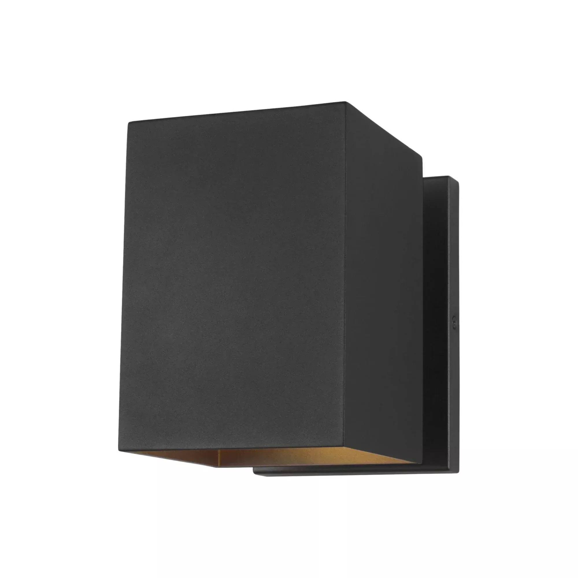 Visual Comfort Studio Pohl 7" Small LED Outdoor Wall Lantern, Black Finish