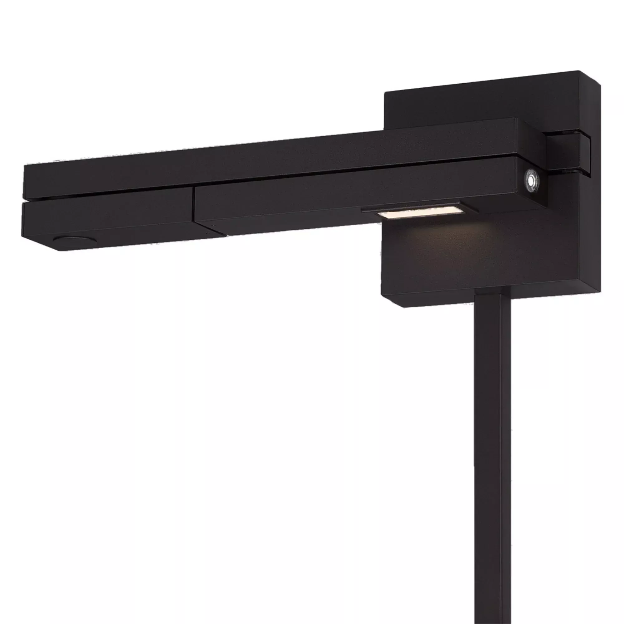 WAC Flip 22" LED Swing Arm Wall Lamp, Black Finish, Left