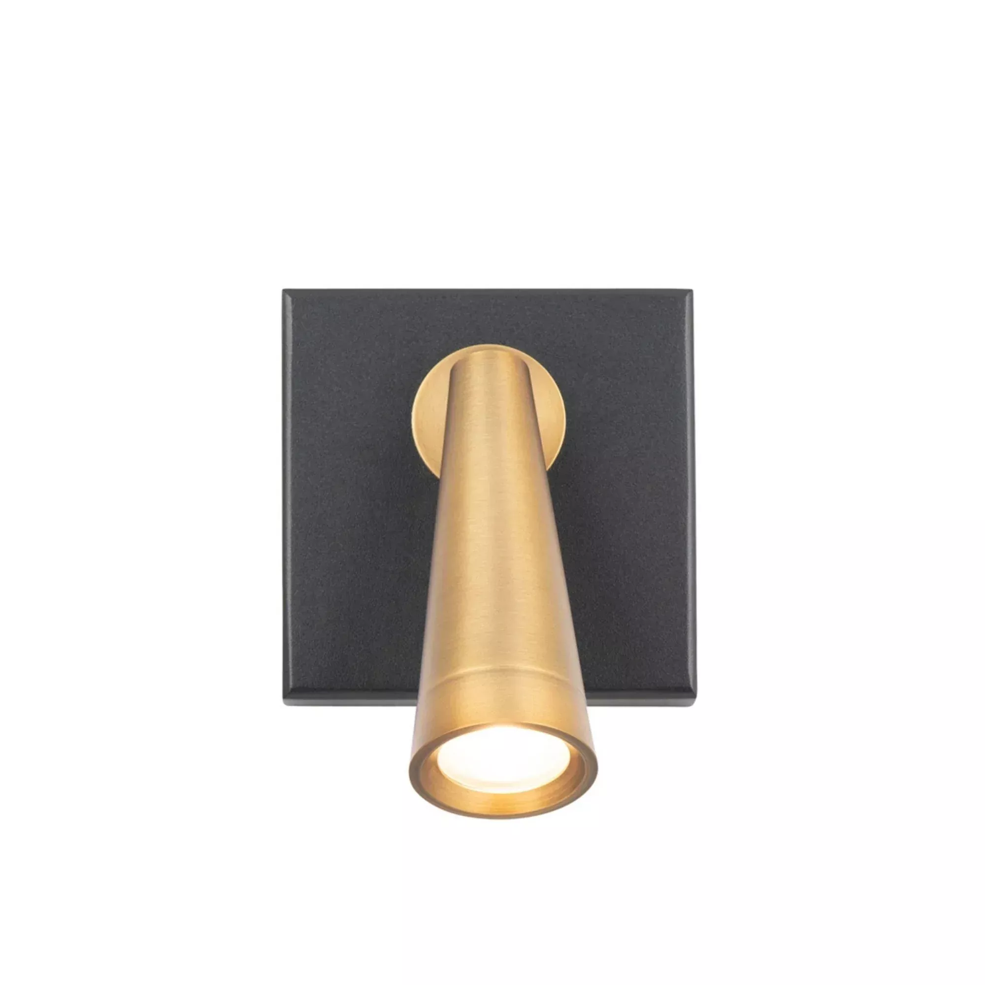 WAC Lighting Arne 6.75 in. Swing Arm Lamp, Black & Aged Brass