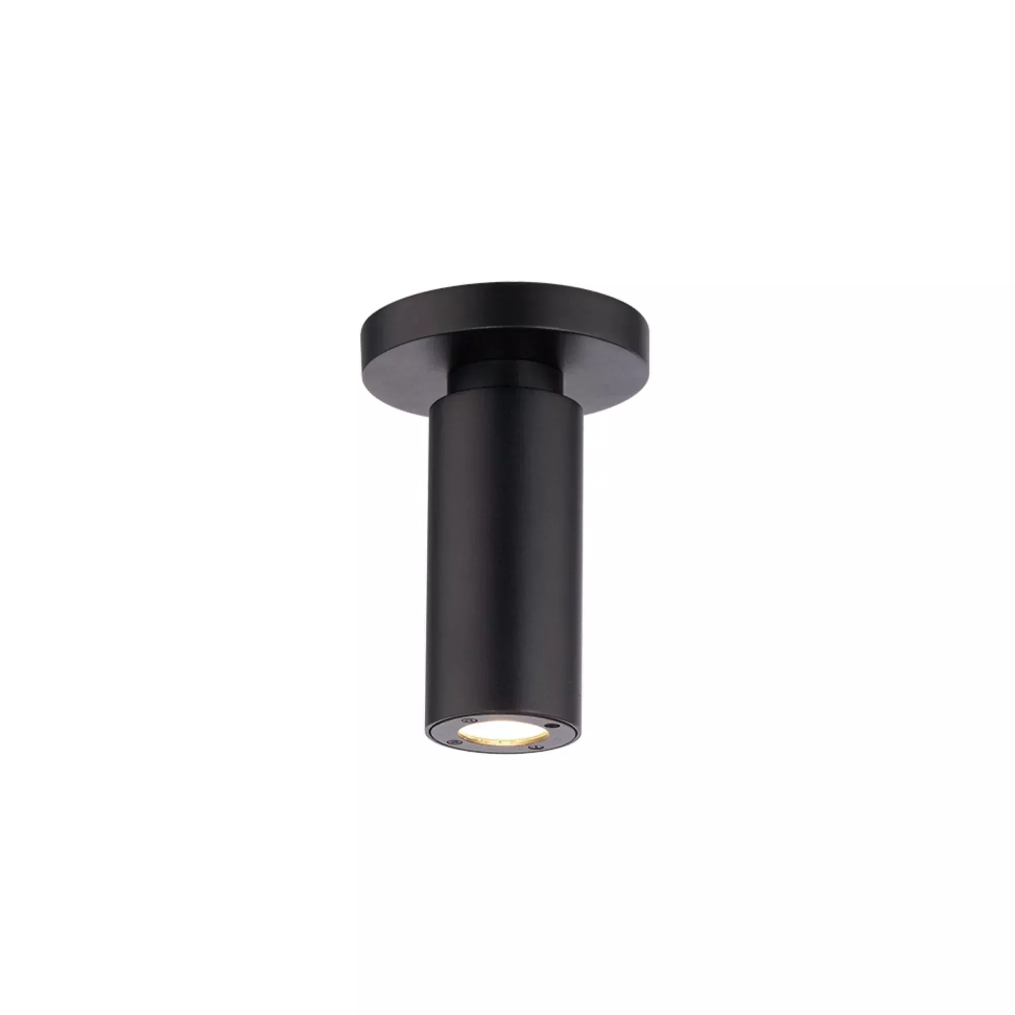WAC Lighting Caliber 7.13in Outdoor Ceiling Light, Black with Lens Diffuser