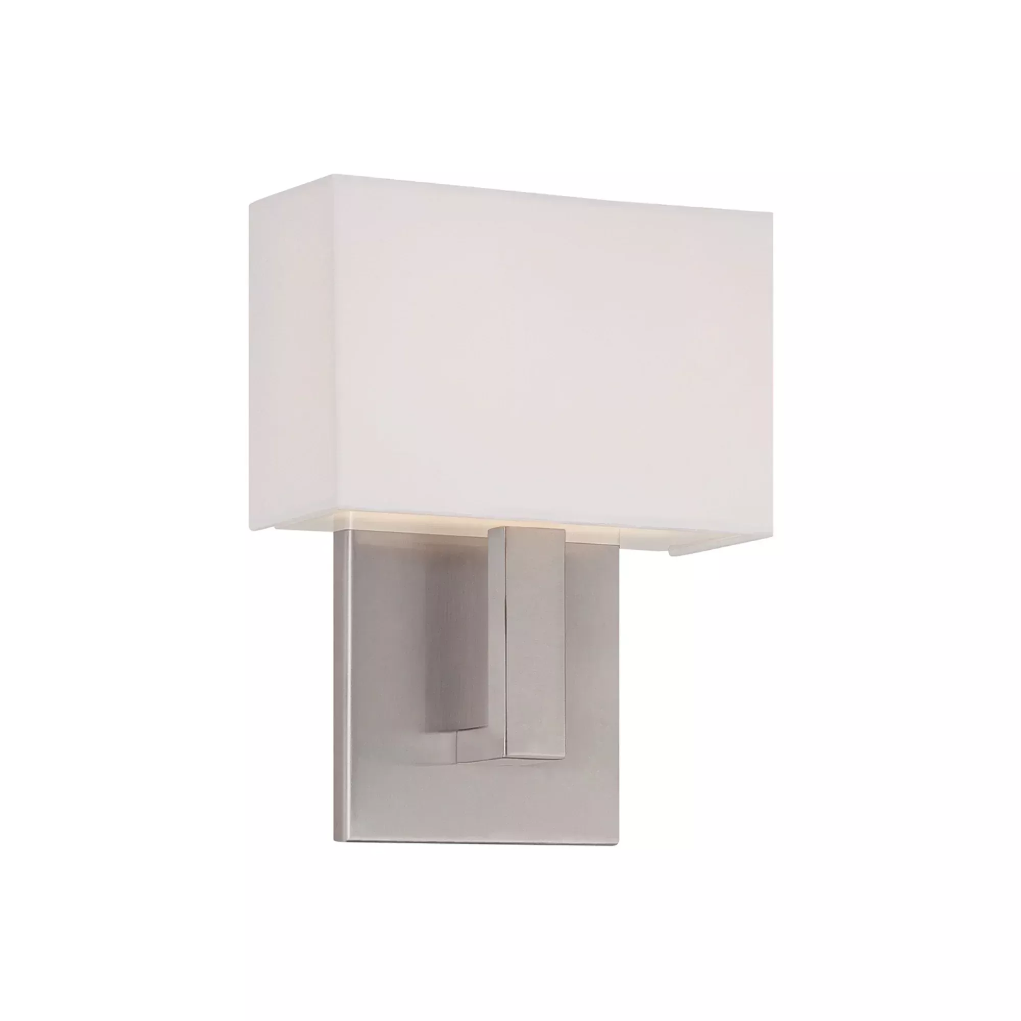 WAC Lighting Manhattan 9 in. Wall Sconce, Brushed Nickel with Fabric Drum Shade