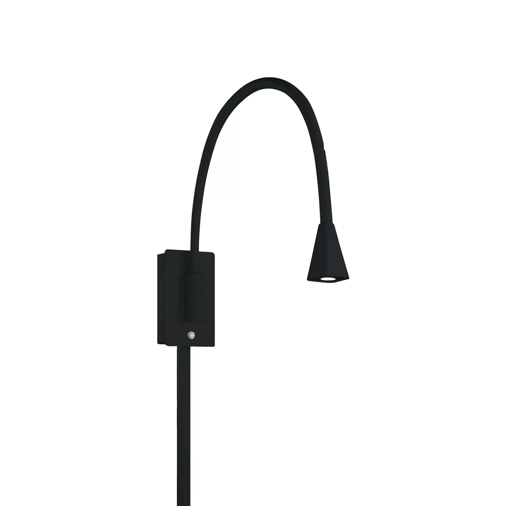 WAC Lighting Stretch 28.79 in. LED Swing Arm Lamp, Black with Etched Glass Diffuser