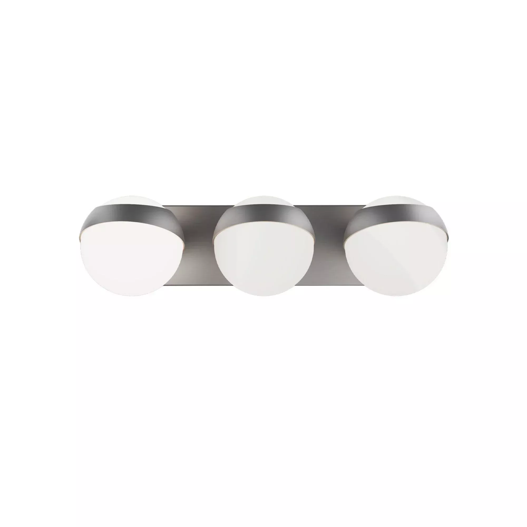 WAC Lighting Tripoli 20 in. 3-Light Wall Sconce, Brushed Nickel with Opal Glass Globes