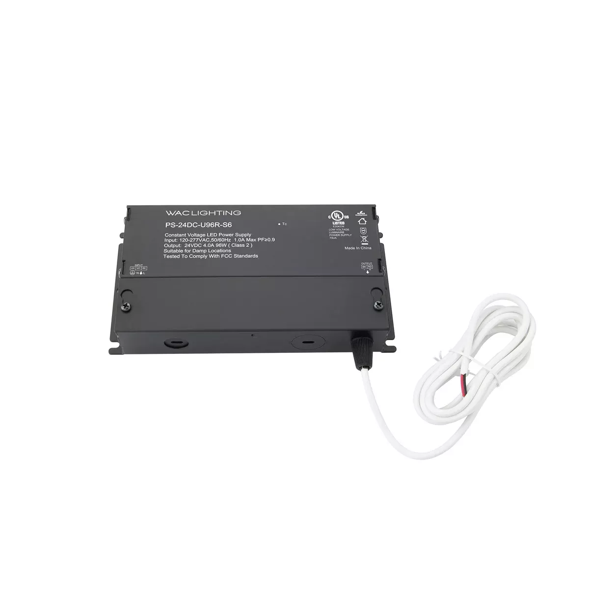 WAC PS-24DC-U96R-S6 Remote Power Supply 96W, 120-277VAC/24VDC